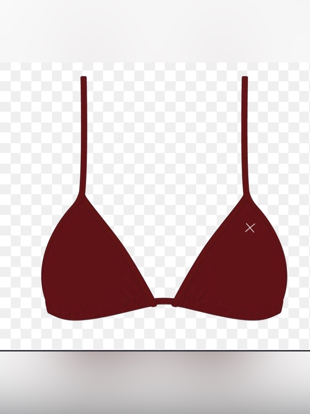 Boudin’s LA Triangle Bikini Top — Deep Burgundy